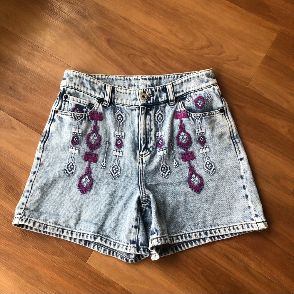 INC tribal denim shorts